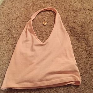 Blush pink halter top