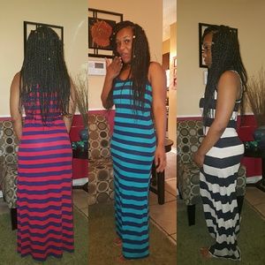 New Maxi dresses (black grey & blue dress not show
