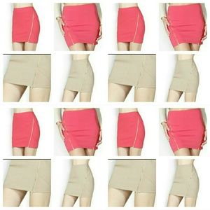 New..front gold zip skirt