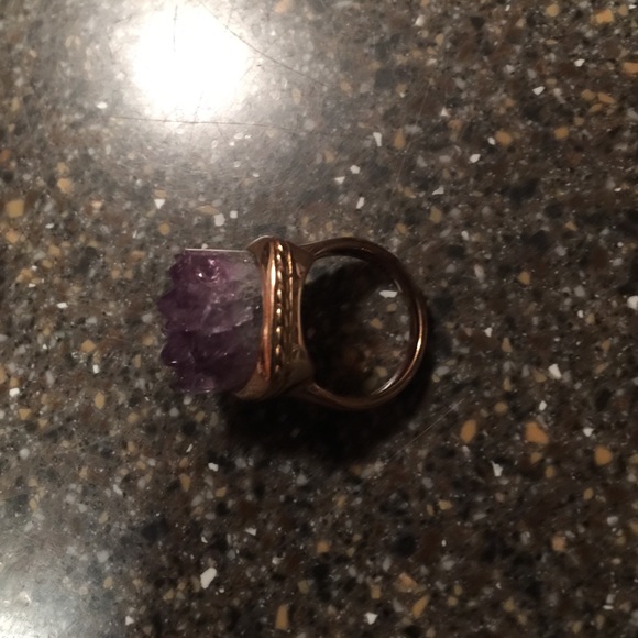 Amethyst druzy ring - Picture 2 of 3