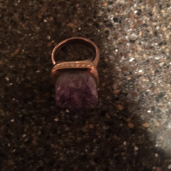 Amethyst druzy ring - Picture 3 of 3