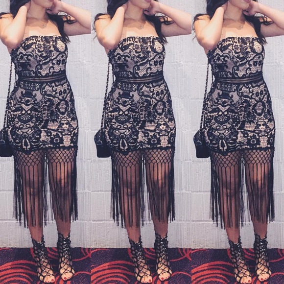 Lace Fringe Dress