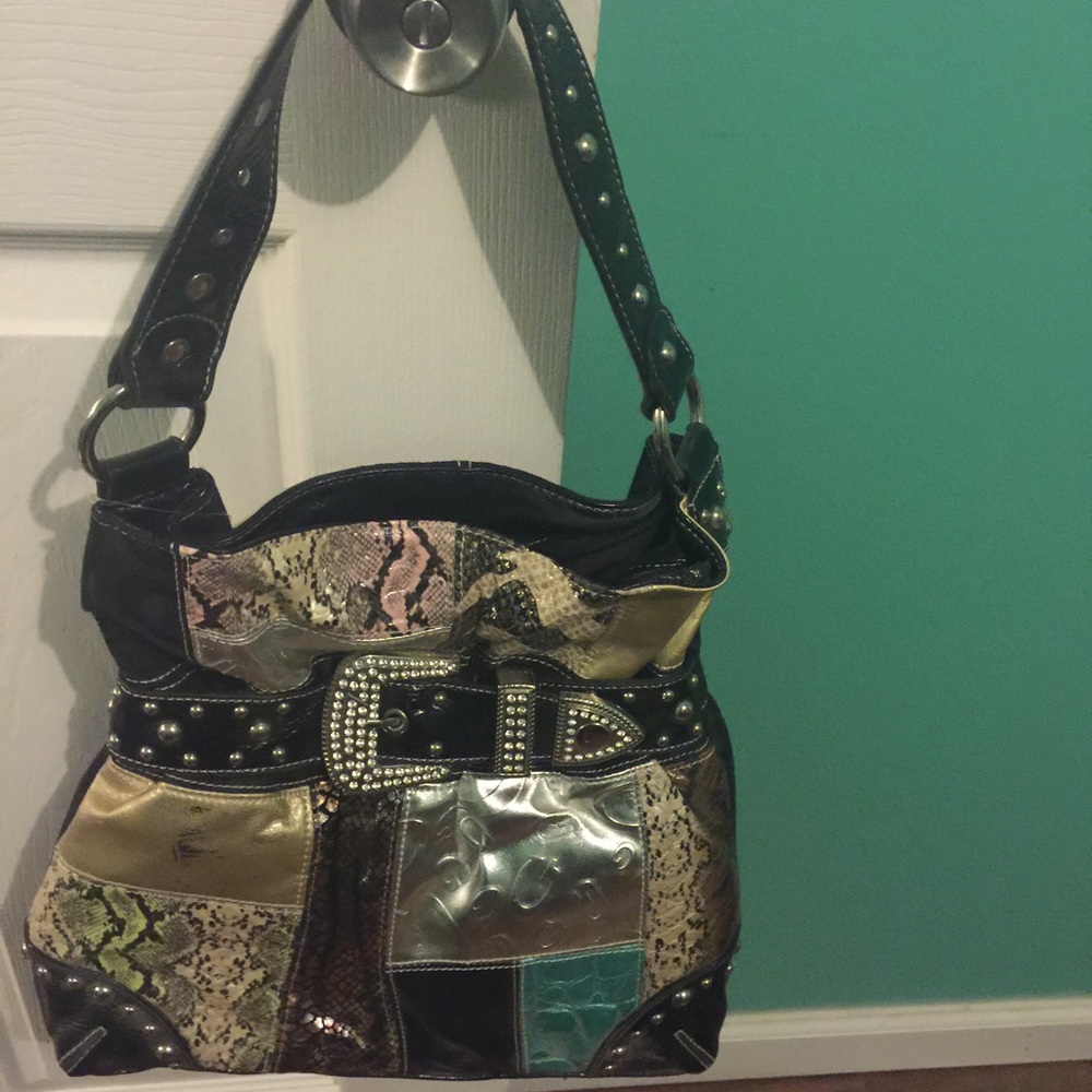 NWT Designer Inspired Multi-Colored handbag Purse