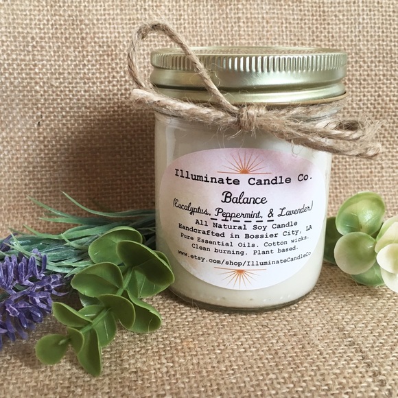 "Balance" Candle (Eucalyptus, Pepper., Lavender)