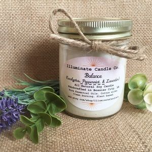 "Balance" Candle (Eucalyptus, Pepper., Lavender)