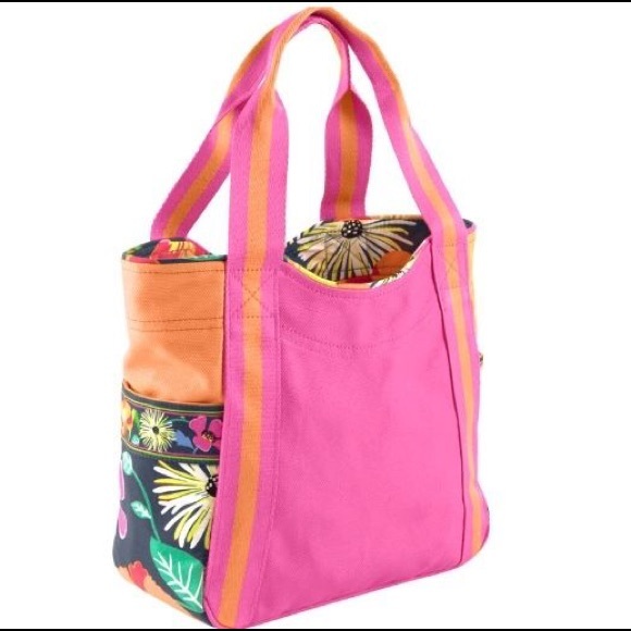 Vera Bradley Small Colorblock Tote Jazzy Blooms - Picture 1 of 3