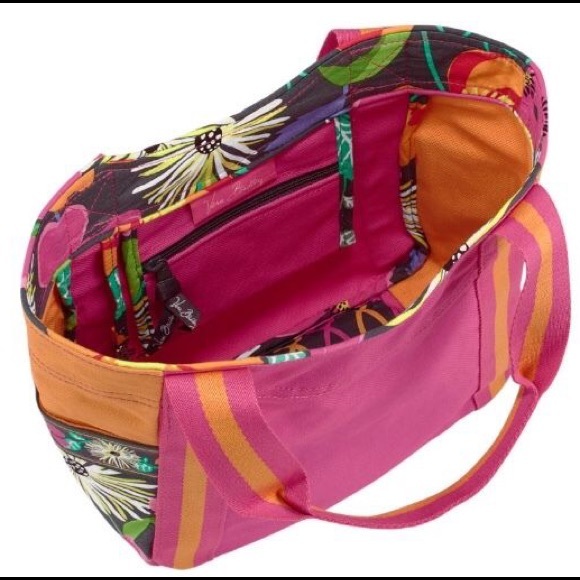 Vera Bradley Small Colorblock Tote Jazzy Blooms - Picture 3 of 3