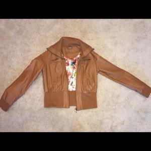 Tan Leather Jacket (not real leather) never worn!