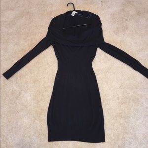 Navy Scoop/ off the shoulder dress.