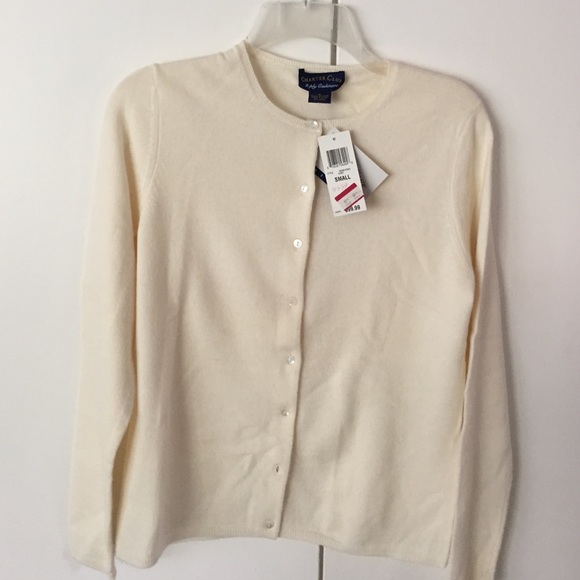 Brand new cashmere cardigan, cream color