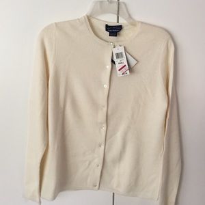 Brand new cashmere cardigan, cream color