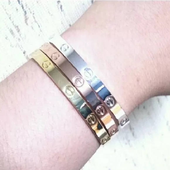 MOVING SALE‼️Love Bangle (hinge closure) SILVER - Picture 2 of 4