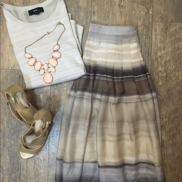 Theory skirt water color stripes