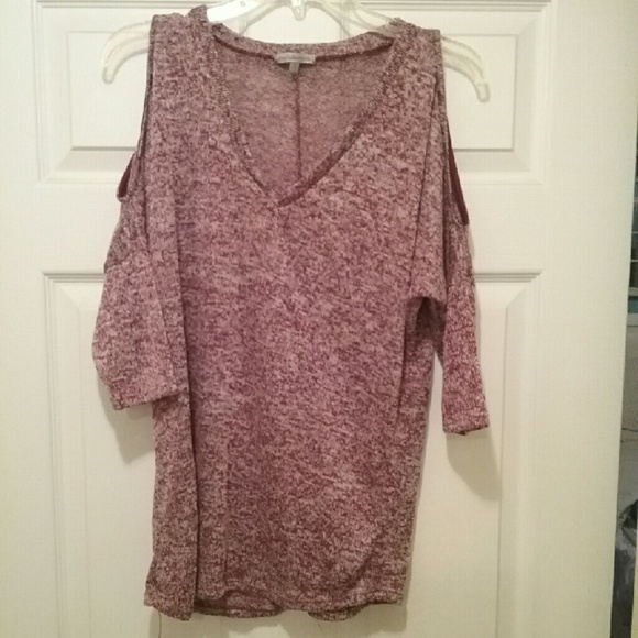 Open shoulder sweater