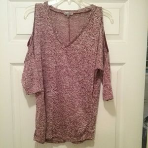 Open shoulder sweater