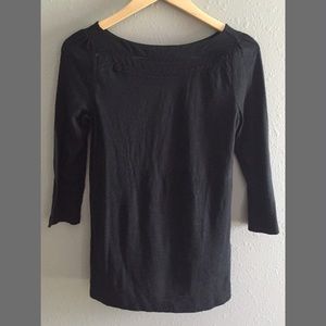 Loft Black 3/4 Sleeved Shirt