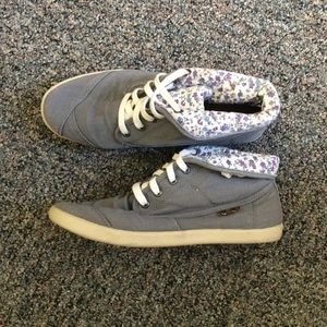 Call it spring floral and grey shoes