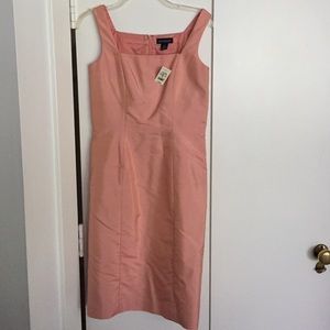 Size 2, nwt, pink peach silk short dress