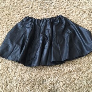 Black leather skirt