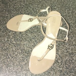 Michael Kors Leather Nora Wedge Sandal