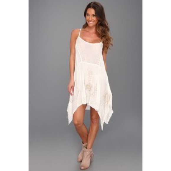 Free People Embroidered Slip Dress
