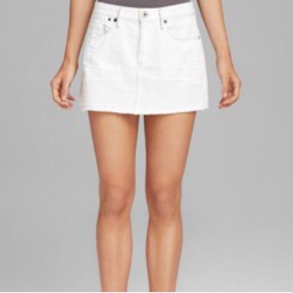 white jean mini skirt