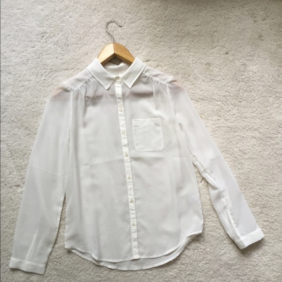 Elegant white button down