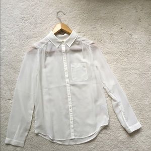 Elegant white button down