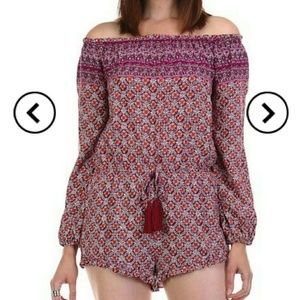 Cold shoulder romper