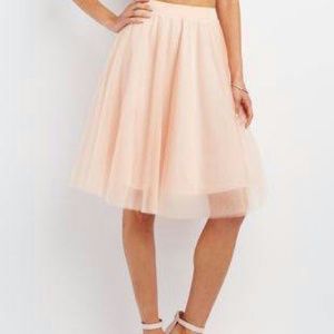 Light pink tulle skirt