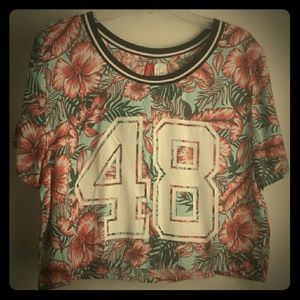 Floral Jersey Crop top