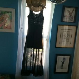 Black Maxi Lace Dress