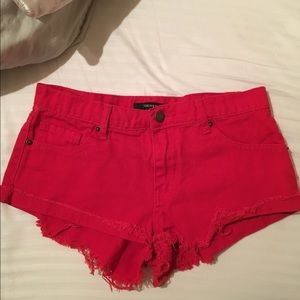 Forever 21 red low rise shorts