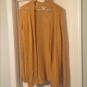 Mustard crochet cardigan