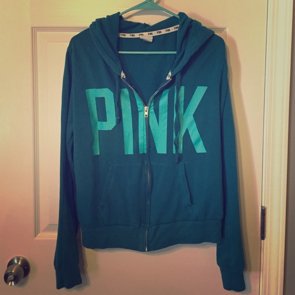 Victoria's Secret PINK Blue Zip Up Jacket