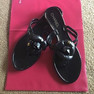 Black Chanel sandals
