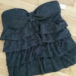 NEW!!! sparkly tiered tube top