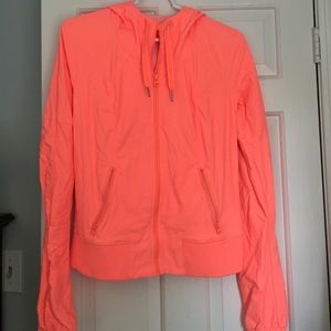 RARE lululemon neon zip up WATERPROOF jacket