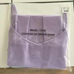 Cashmere lavender camisole. Nwt