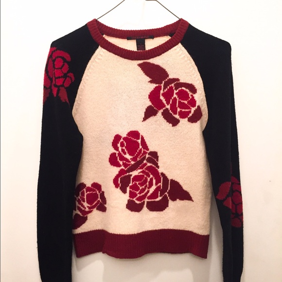 Lucky Brand Floral Wool Sweater