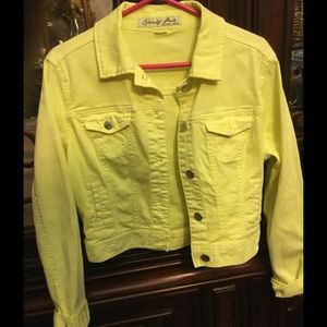 Neon Yellow Denim Jacket