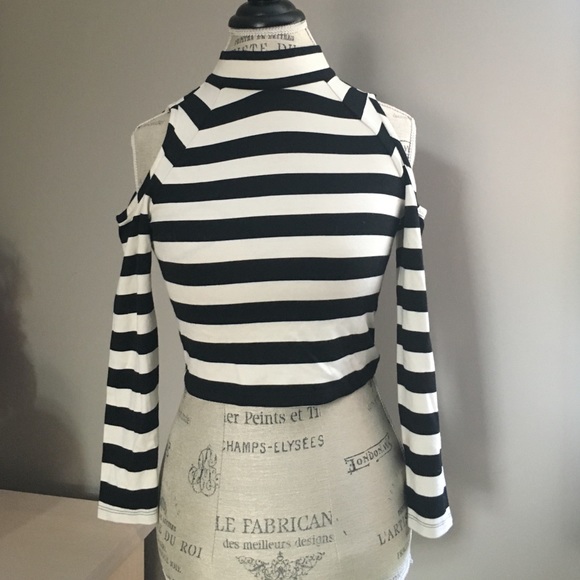 Bebe Striped Crop Top