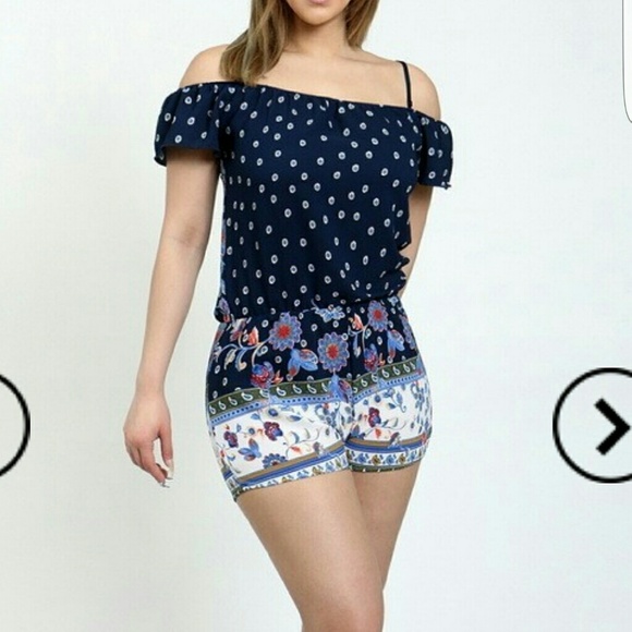 Cold shoulder romper