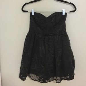 Sparkle and fade black strapless dress