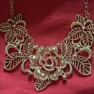 Gold Rose Necklace