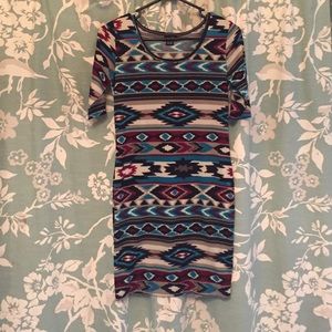 Aztec printed dress