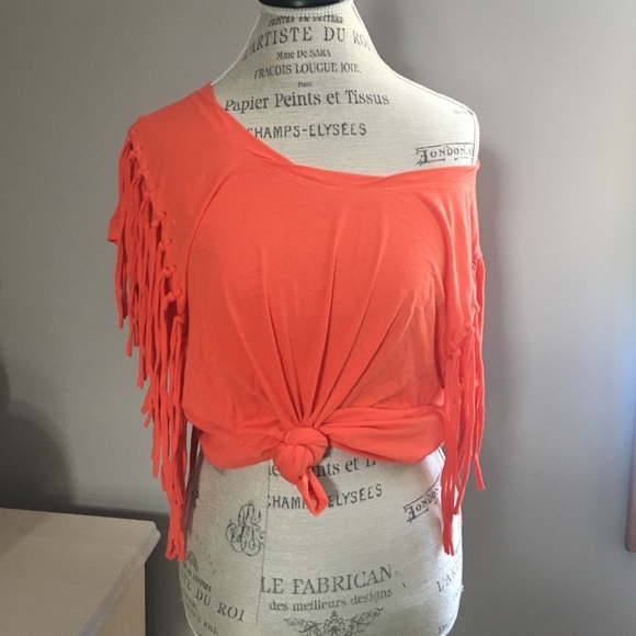 Orange Fringe Top: Free People