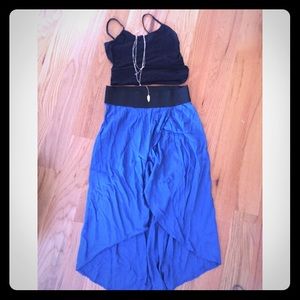 💙Long Asymmetrical style Maxi Skirt | Large