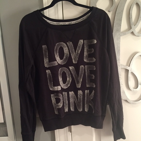 VS Pink Crewneck Sweatshirt Black M