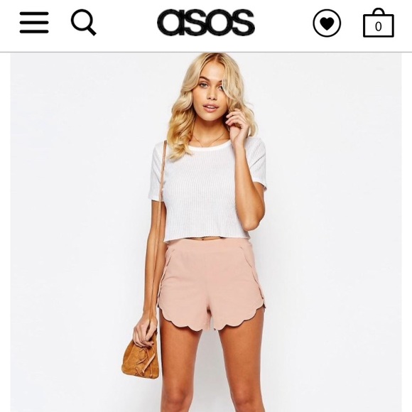 ASOS Scallop Hem Jersey Shorts